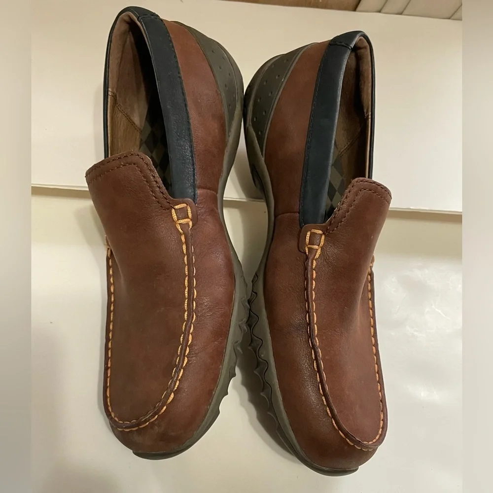 Merrell Loafers Men's 8.5 Throttle Moc Mid Brown Leather Casual Comfort 886040